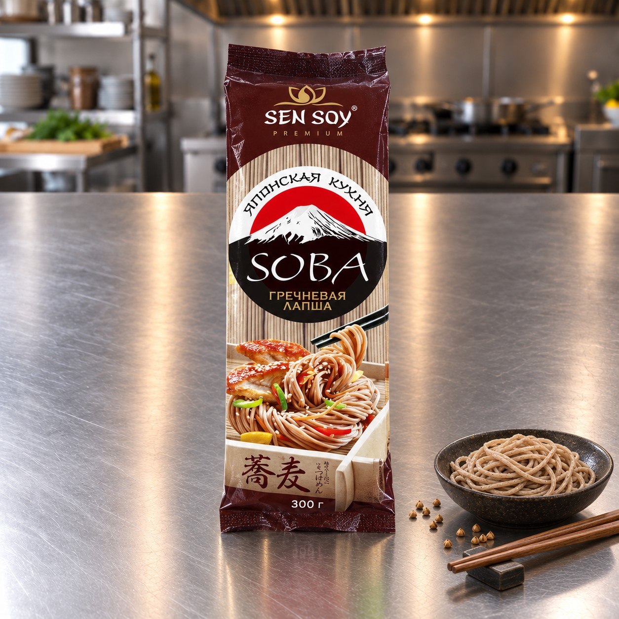 Лапша гречневая SOBA Сэнсой Премиум