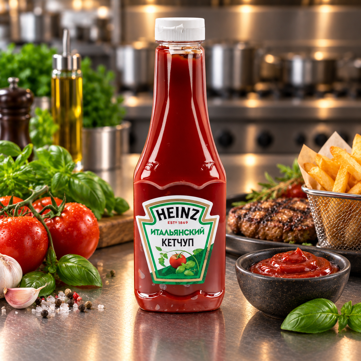 Кетчуп "Heinz" томатный,  пл/п