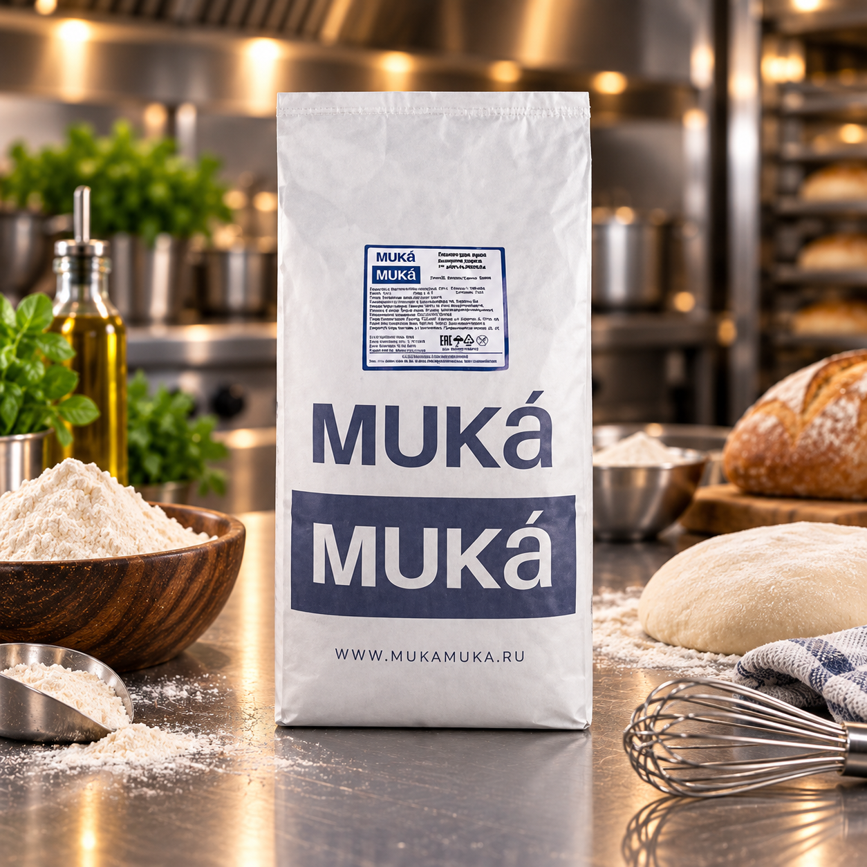 Мука пшеничная высшего сорта "MUKAMUKA" Артизан Шеф,