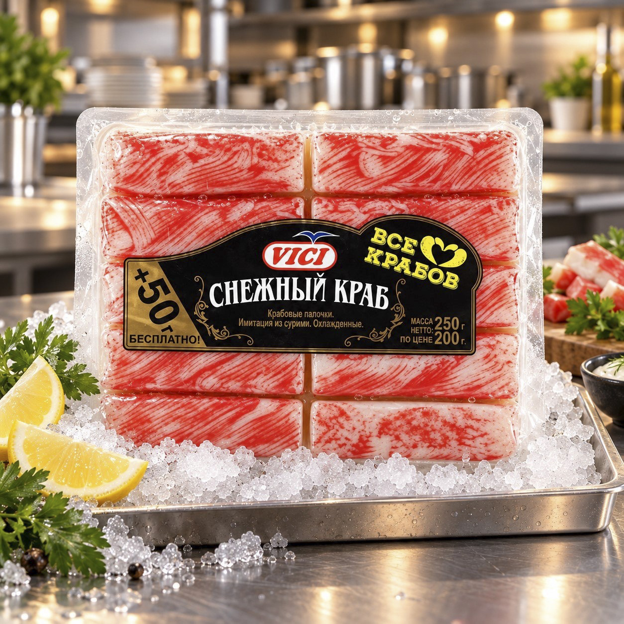 Палочки крабовые VICI зам,