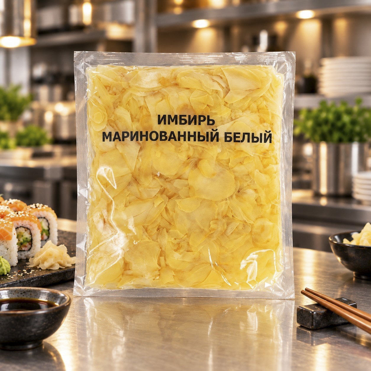 Имбирь маринованный белый